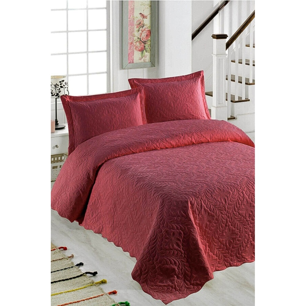 Örtüm Home Çift Kişilik Düz Yatak Örtüsü 250x260 Cm
