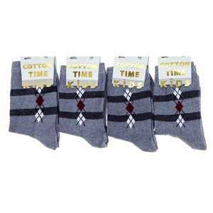 Cotton Tıme Kıds 3544 Erkek Çocuk Soket Çorap - Karışık Renk - 7-9 YAŞ