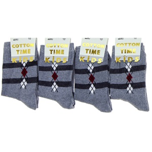 Cotton Tıme Kıds 3544 Erkek Çocuk Soket Çorap - Karışık Renk - 7-9 YAŞ