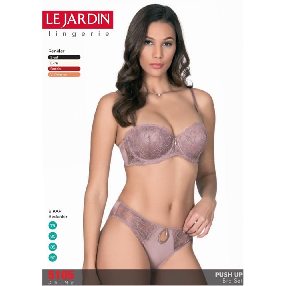 Le Jardin 5105 Sütyen Takım - Siyah - 90