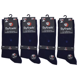 By Frado 2260 Erkek Penye Likralı Dikişsiz Desenli Yıkanmış Tek Taban Soket Çorap - Füme - PAKET İÇİ TEK RENK