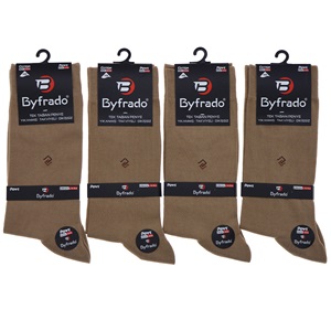 By Frado 2260 Erkek Penye Likralı Dikişsiz Desenli Yıkanmış Tek Taban Soket Çorap - Füme - PAKET İÇİ TEK RENK