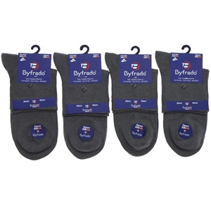 By Frado 9999 Erkek Penye Likralı Dikişsiz Desenli Yıkanmış Tek Taban Kısa Konç Çorap