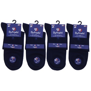 By Frado 9999 Erkek Penye Likralı Dikişsiz Desenli Yıkanmış Tek Taban Kısa Konç Çorap