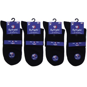 By Frado 9999 Erkek Penye Likralı Dikişsiz Desenli Yıkanmış Tek Taban Kısa Konç Çorap