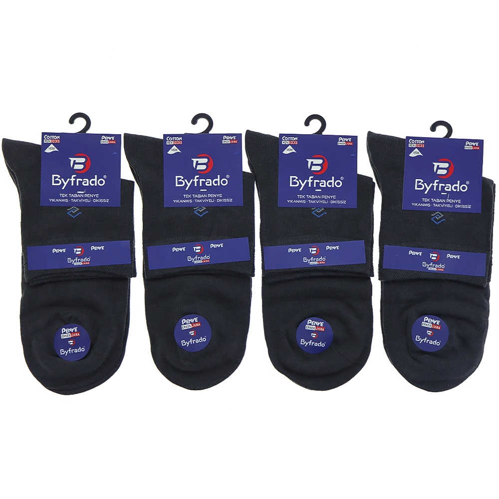 By Frado 9999 Erkek Penye Likralı Dikişsiz Desenli Yıkanmış Tek Taban Kısa Konç Çorap