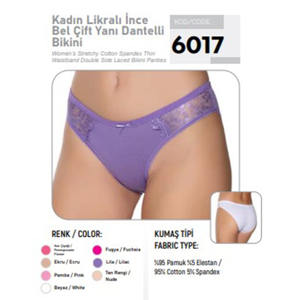Gümüş 5001 Bayan Düz Bikini (617) - Lila - 6