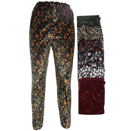 Menekşe Bayan Likralı Kadife Cepli Battal Alt 5XL