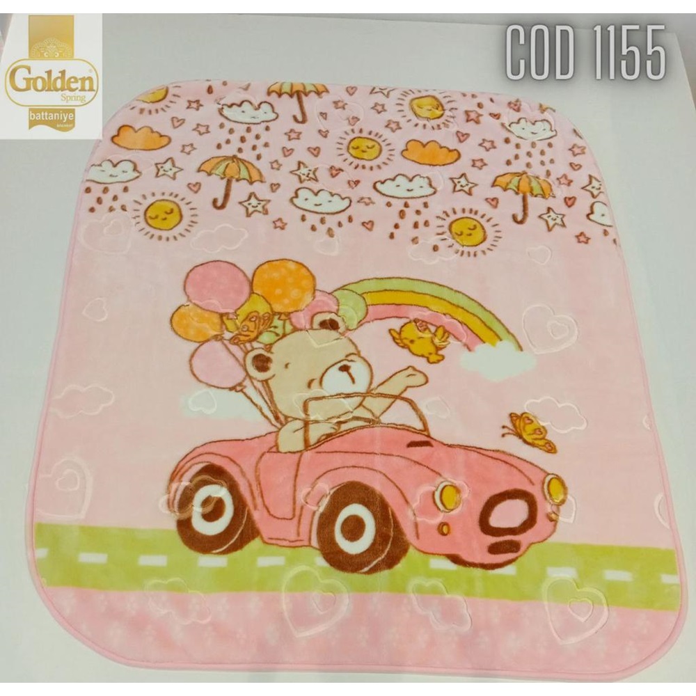 İlkcemre Bebe Polyester Desenli Battaniye 100x120cm 0-1 Yaş - Mavi - 0-1 YAŞ