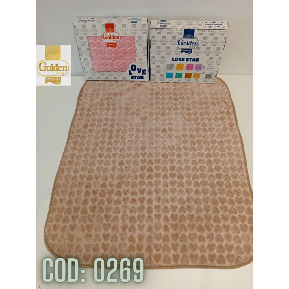 Golden Bebe Polyester Düz Model Poşetli Battaniye 0-1 Yaş - Mavi - 0-1 YAŞ