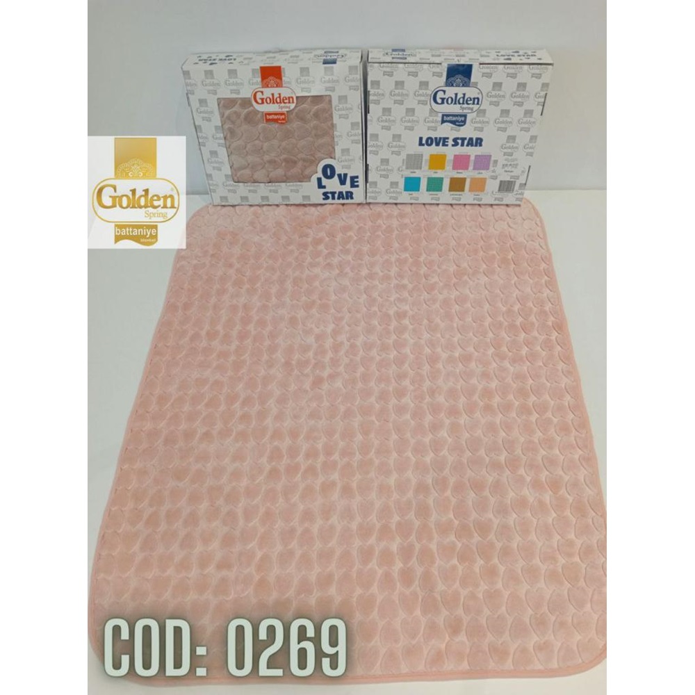 Golden Bebe Polyester Düz Model Poşetli Battaniye 0-1 Yaş - Mavi - 0-1 YAŞ