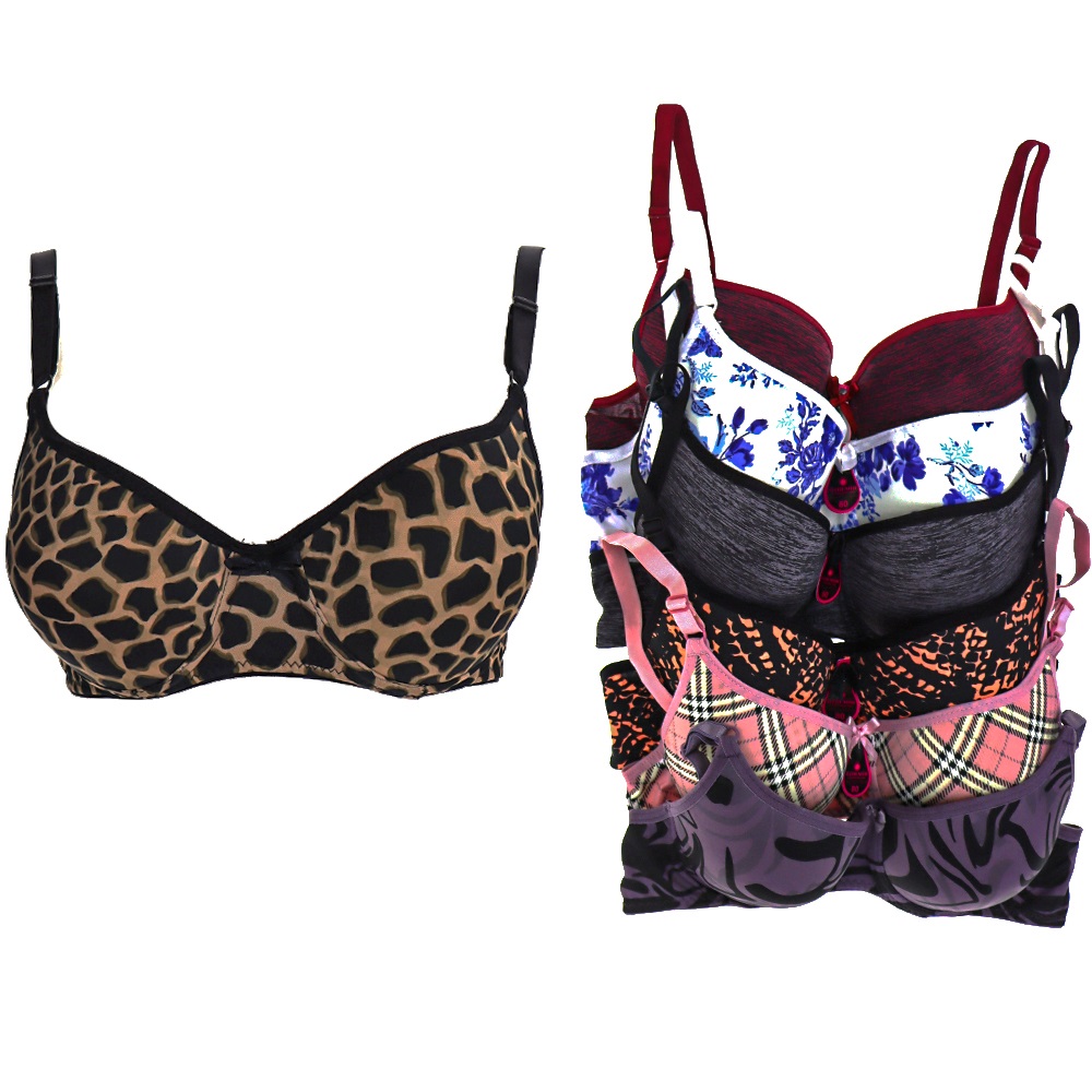 Özd Lingeria Bayan Desenli Dolgulu Telli Destekli Sütyen 75-90