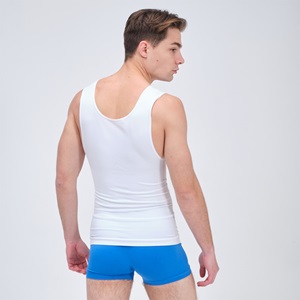 Nzk Man 9400 Erkek Vücut Şekillendirici Ve Sıkılaştırıcı Dikişsiz Korse Atlet - Beyaz