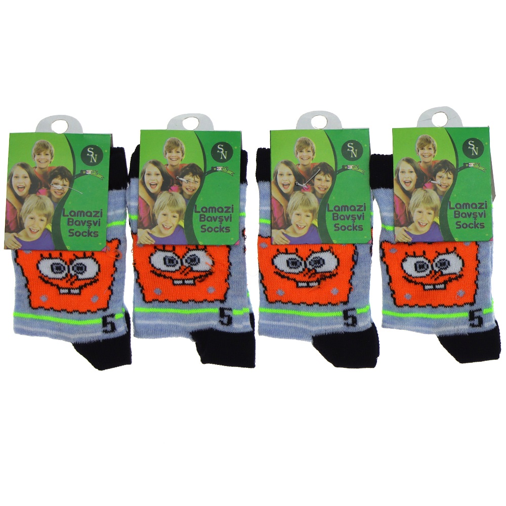 Lamazi Bavşi Erkek Çocuk Desenli Soket Çorap