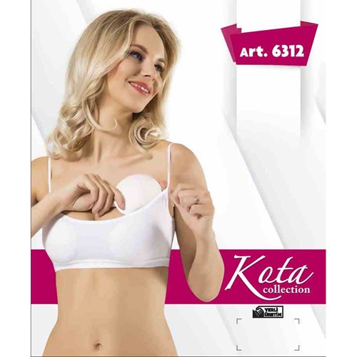 Kota 6312 Bayan İp Askı Pedli Battal Büstiyer - Gri - 100-105