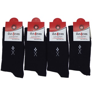 Özlem Erkek Desenli Likralı Soket Çorap