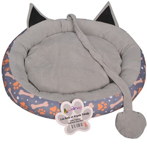 Wellmop Dijital Baskı Desenli Kedi ve Köpek Yatağı Minderi