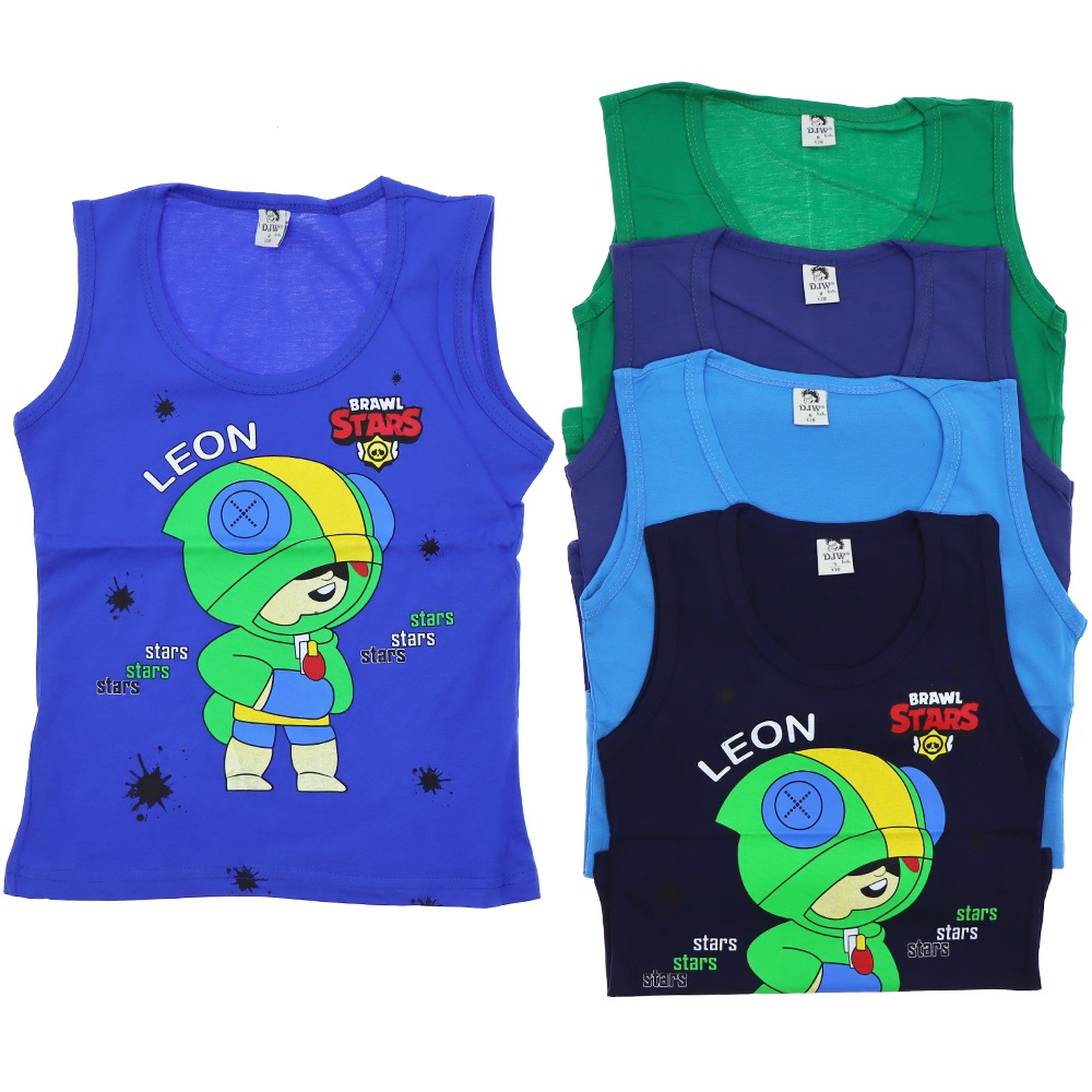 Djw Kids Erkek Çocuk Baskılı Atlet Tişört 5-8 Yaş