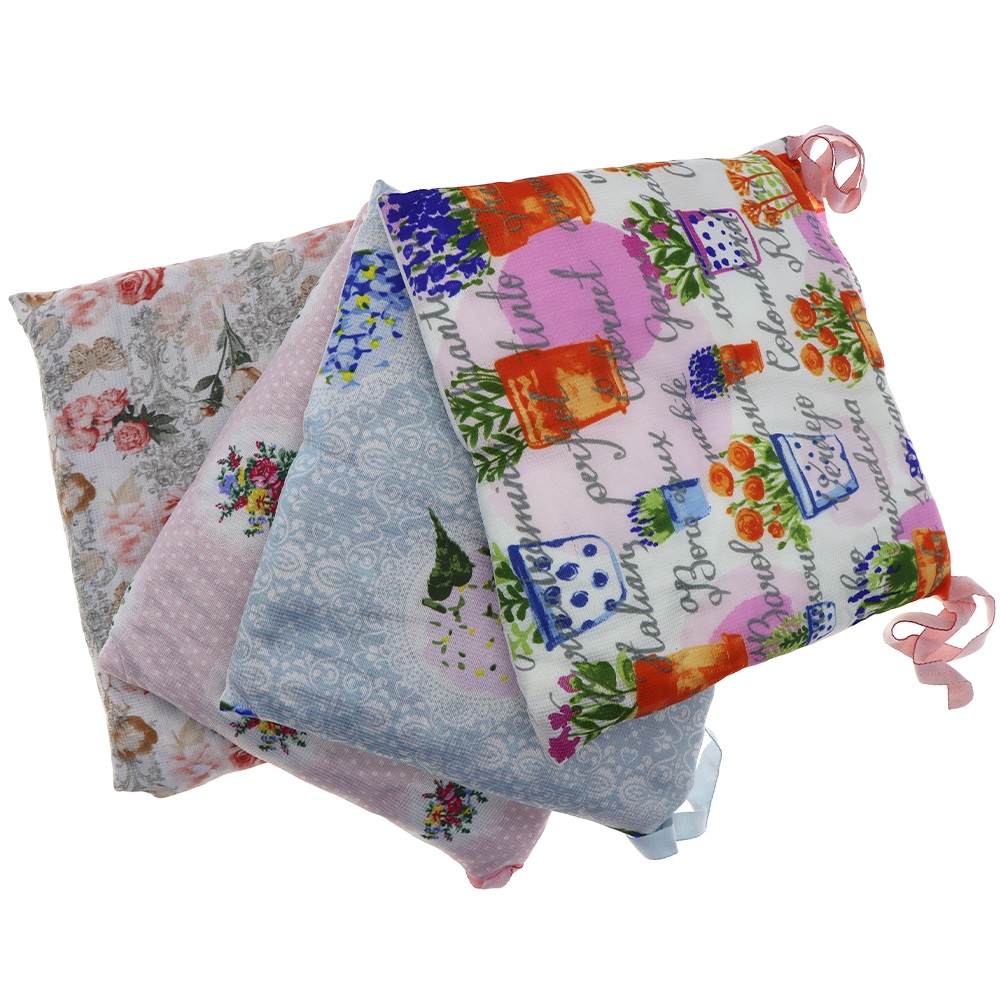 Basmane Desenli Dolgulu Minder 40x40 Cm