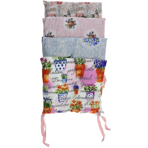 Basmane Desenli Dolgulu Minder 40x40 Cm