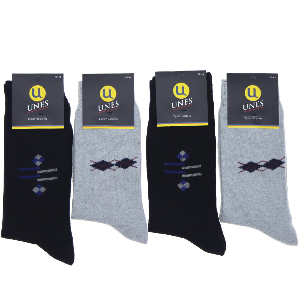 Unes Erkek Mevsimlik Likralı Soket Çorap