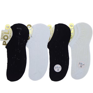 X Gri Polo B-3 Bayan 3 Lü Parfümlü File Sneakers Çorap - Karışık Renk