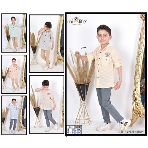 Mix Life 2607 Erkek Çocuk Çizgili Ocean Nak Takım 2-5 Yaş
