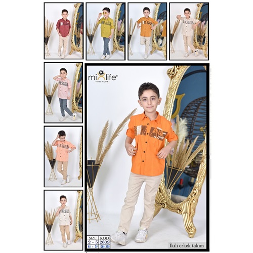 Mix Life 3609 Erkek Çocuk Yan Cepli Authentic Bas Takım 6-9 Yaş