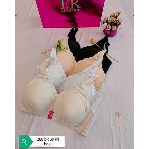 F.K 268 Bayan B Cup Balensiz Desteksiz Sütyen 80-95 - Somon