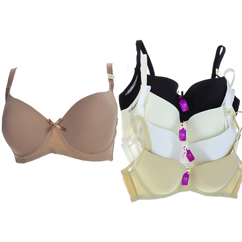 F.K 749 Bayan C Kap Desteksiz Balenli Sütyen 85-100 - Ten