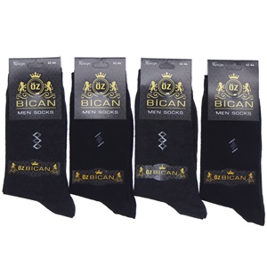 Öz Bican 0064 Erkek Likralı Desenli Soket Çorap - Karışık Renk