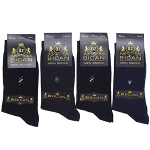 Öz Bican 0064 Erkek Likralı Desenli Soket Çorap - Karışık Renk