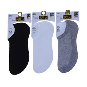 X Gri Polo E-15 Erkek Likralı 3 Lü Sneakers Çorap - Düz Karışık Renk