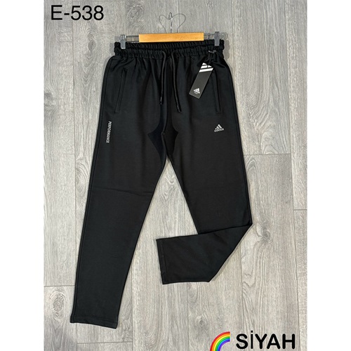 Atrax E-538 Erkek Kompak Açık Paça Marka Bas Eşofman Alt S-XXL - Gri - S-M-L-XL-2XL