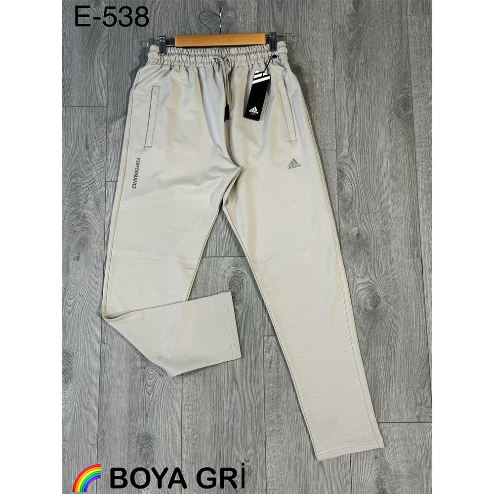 Atrax E-538 Erkek Kompak Açık Paça Marka Bas Eşofman Alt S-XXL - Gri - S-M-L-XL-2XL