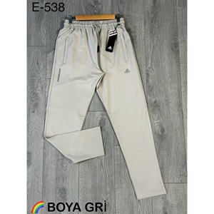 Atrax E-538 Erkek Kompak Açık Paça Marka Bas Eşofman Alt S-XXL - Gri - S-M-L-XL-2XL