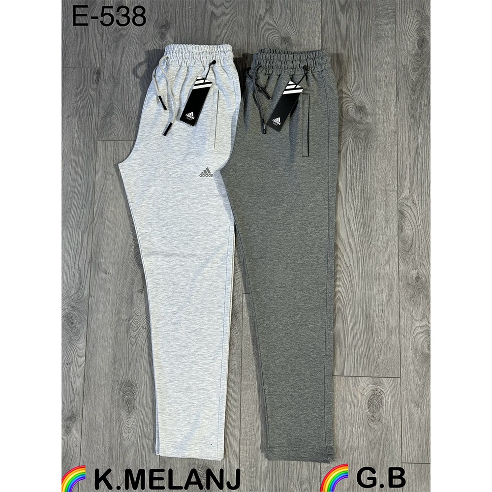 Atrax E-538 Erkek Kompak Açık Paça Marka Bas Eşofman Alt S-XXL - Gri - S-M-L-XL-2XL