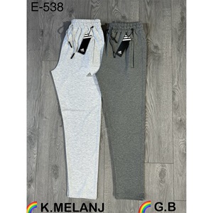 Atrax E-538 Erkek Kompak Açık Paça Marka Bas Eşofman Alt S-XXL - Gri - S-M-L-XL-2XL