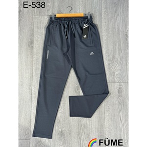 Atrax E-538 Erkek Kompak Açık Paça Marka Bas Eşofman Alt S-XXL - Gri - S-M-L-XL-2XL