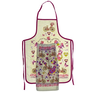 Melih Tekstil Desenli Havlulu Mutfak Önlüğü