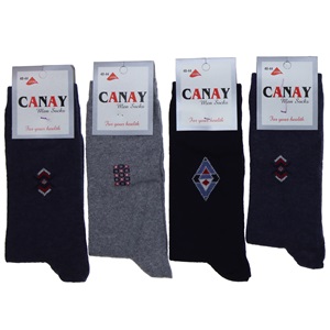 Canay Erkek Likralı Desenli Mevsimlik Soket Çorap