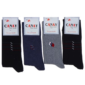 Canay Erkek Likralı Desenli Mevsimlik Soket Çorap