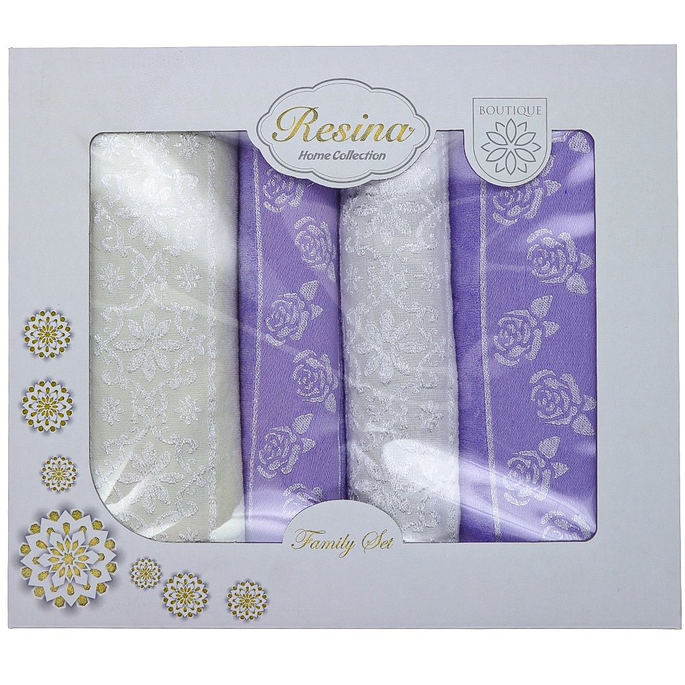 Resina Tekli Nakışlı Havlu Set