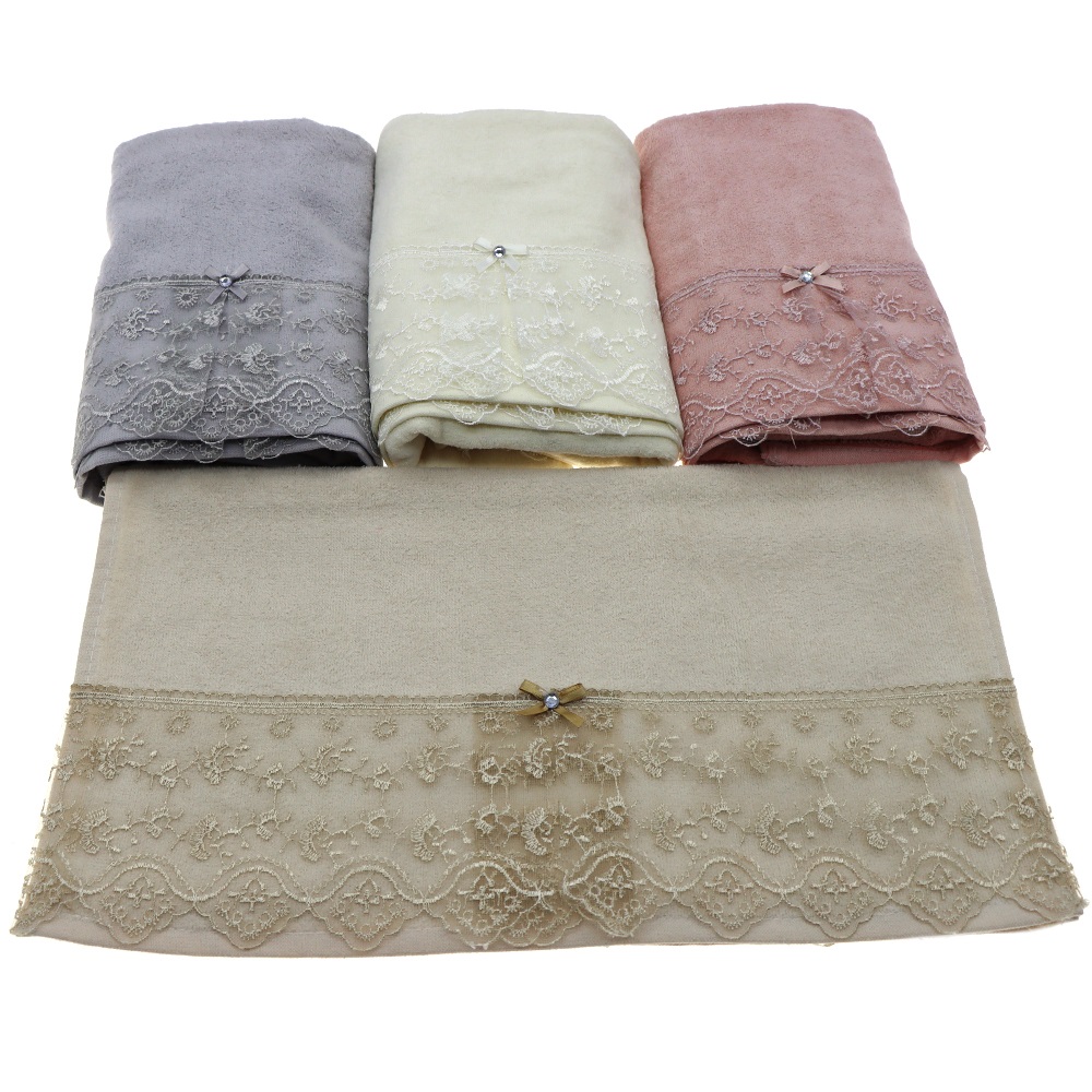 Villa Piliseli Kurdelalı El - Yüz Havlusu 50x90 cm