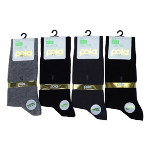 Pola 4000-4020 Erkek Likralı Bambu Soket Çorap -Siyah-PAKET İÇİ TEK RENK