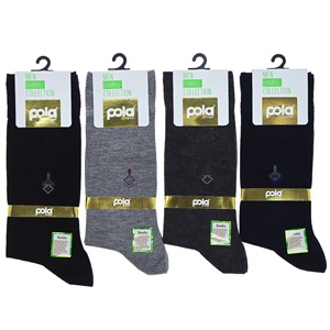 Pola 4000-4020 Erkek Likralı Bambu Soket Çorap -Siyah-PAKET İÇİ TEK RENK