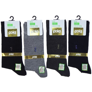 Pola 4000-4020 Erkek Likralı Bambu Soket Çorap -Siyah-PAKET İÇİ TEK RENK