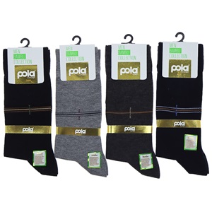 Pola 4000-4020 Erkek Likralı Bambu Soket Çorap -Siyah-PAKET İÇİ TEK RENK
