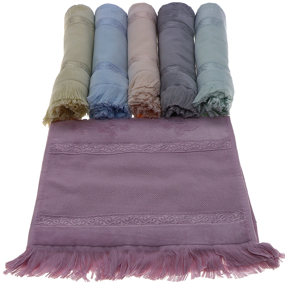 Yoncagül Püsküllü Kadife Etamin 30x50 cm Mutfak Havlusu