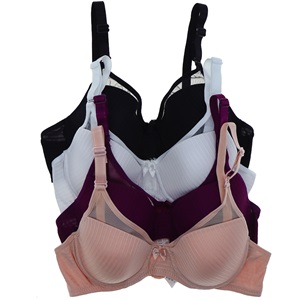 Billiza 2240 Bayan Destekli Yarım Kulaklı Şeffaf Sütyen 75-90 - Bordo - 75-80-85-90